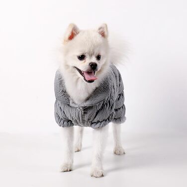 Водонепроникна куртка для собак Kukaster - тепла зимова жилетка для маленьких та середніх собак, сірий колір, S