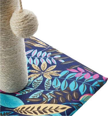 Драбина для котів Croci з картону, закрита коробка з двошаровою поверхнею для дряпання, 42x35x50 см, 1 шт. (Колір: Листя)