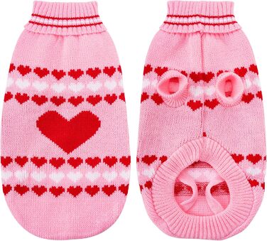 Теплий в'язаний зимовий пуловер для собак з коміром-горловиною, підходить для котів та цуценят, розмір Small