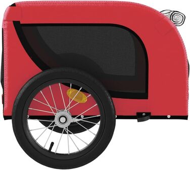 Причіп для велосипеда ARKEM для собак, червоно-чорний, з оксфордської тканини та металу