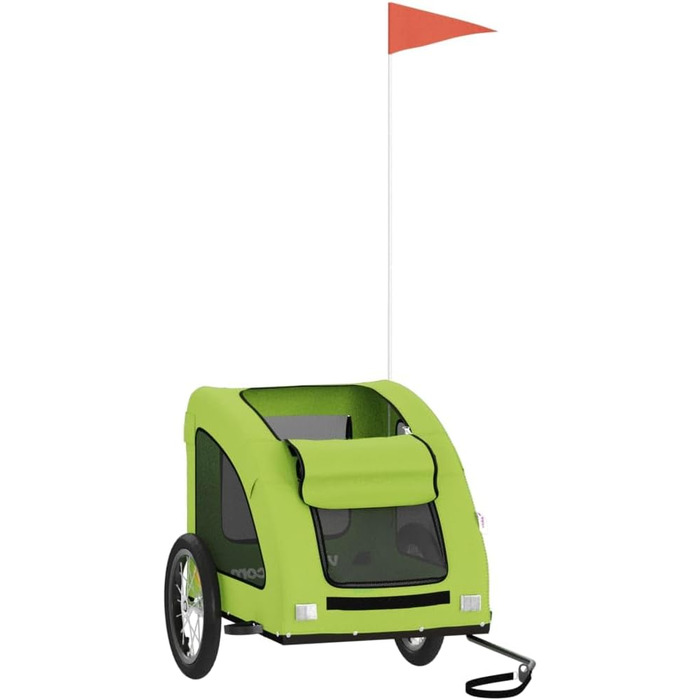 Причіп для велосипеда для собак та інших домашніх тварин, зелений, Oxford-тканина, 125x63x66 см