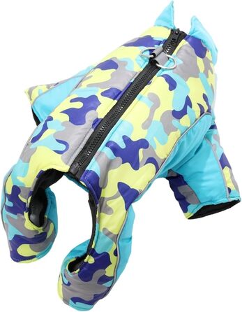 Водонепроникний та вітрозахисний комбінезон для собак з D-кільцем, зимовий, світловідбиваючий, для Shiba Inu, Schnauzer, Bulldogge, розмір 2XL