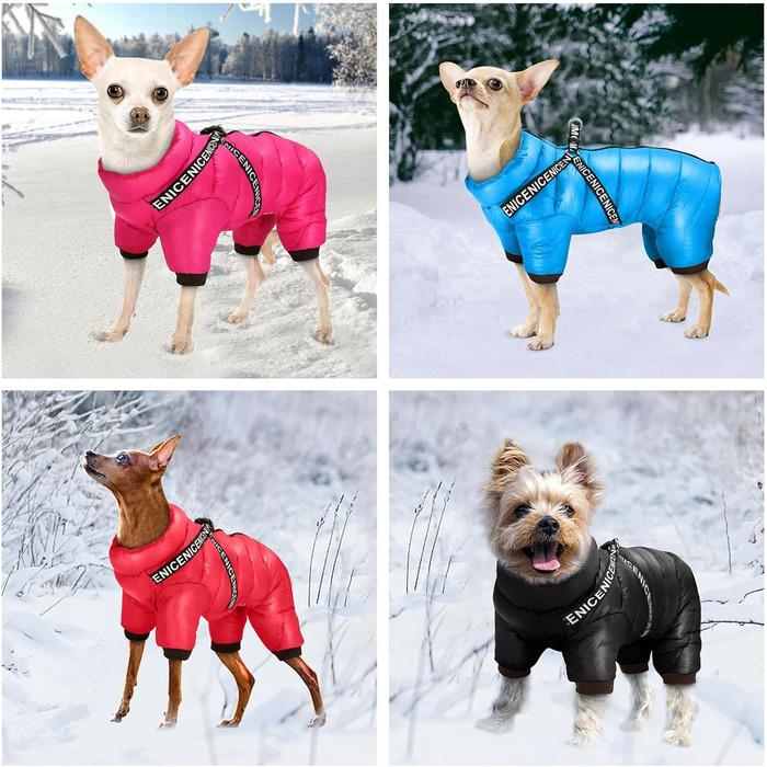 Зимовий теплий куртка для собак, водонепроникний, для малих та середніх собак, для Французького бульдога, червоний, розмір M