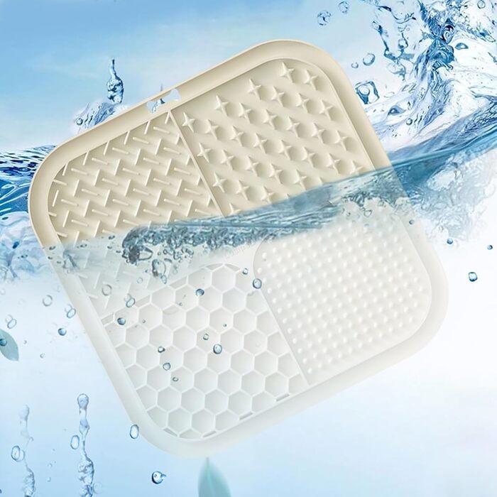 Килимок для собак з присосками, 2 шт. (бежевий + сірий) - для грумінгу, тренувань та купання