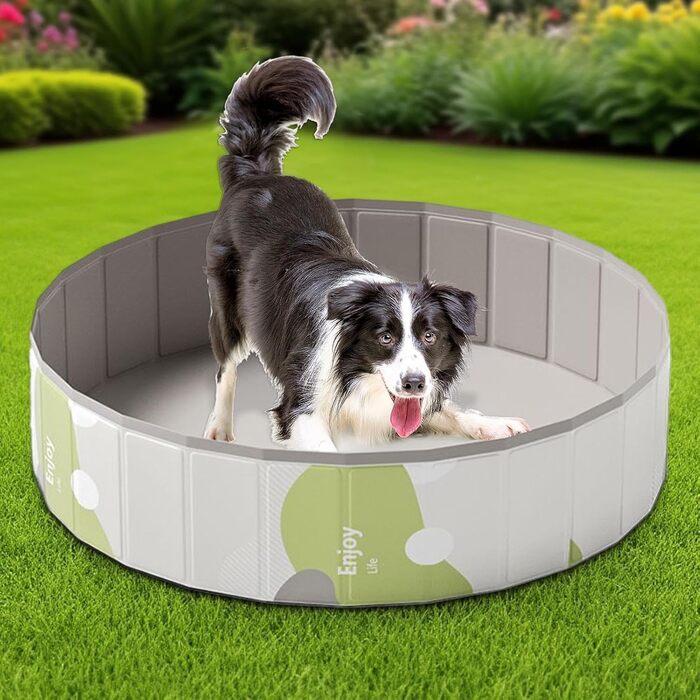 Зручний надувний басейн для собак | 120 см | Переносний басейн для тварин | Ідеальний для купання та ігор на вулиці та в приміщенні для дітей, немовлят та собак