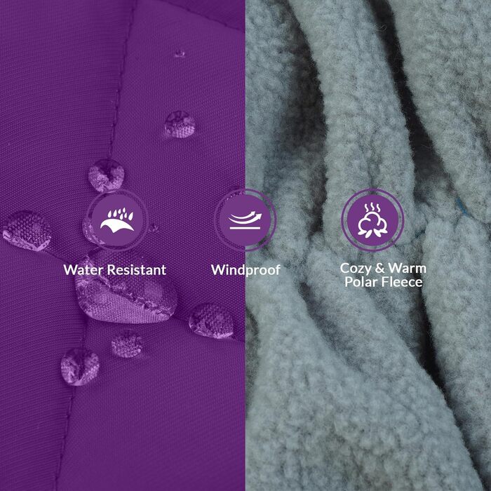Теплий зимовий одяг для собак PUMYPOREITY: жилет для маленьких собак та цуценят, колір фіолетовий, розмір XS