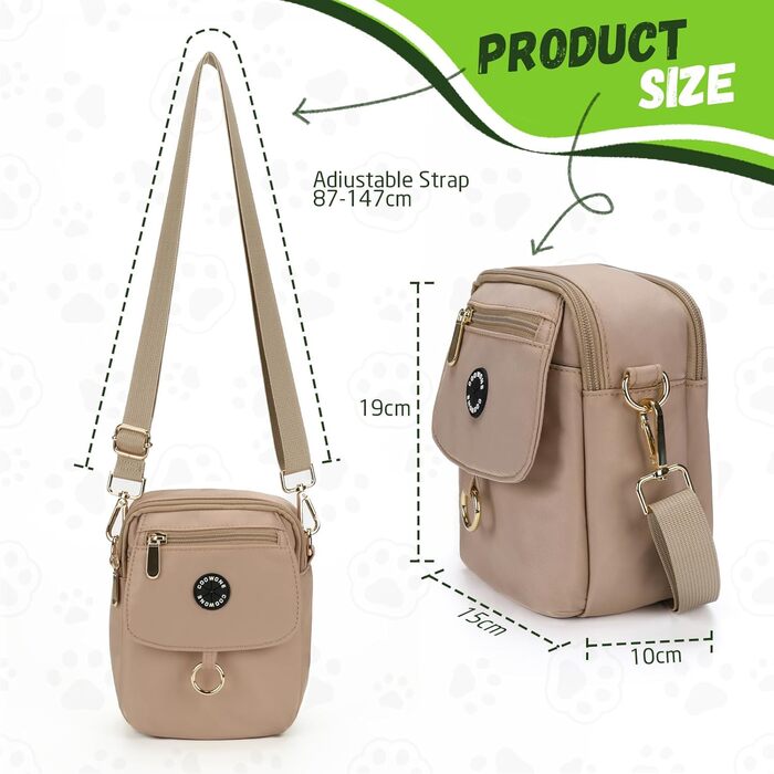 Сумка для собак COOWONE Leckerli-Tasche: водонепроникна, з тримачем для відходів, декілька кишень, для дресирування, прогулянок