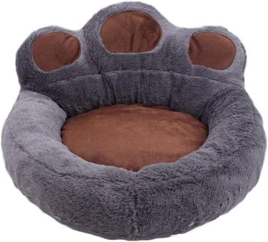 Кругле ліжко для собак та котів ITODA: м'яке, неслизьке, для маленьких та середніх порід (сірий)