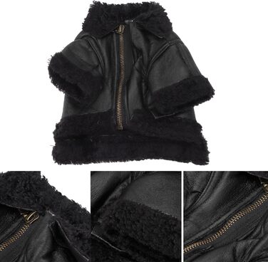 Зимовий теплий куртка для собак від TARSHYRY: шкіряна вітронепроникна модель для великих, середніх та маленьких собак. Стильний мотоциклетний одяг для тварин (XL)