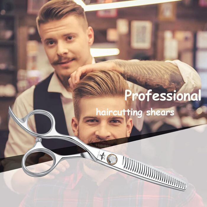 Професійна перукарська ножиця PURPLEBIRD 6 дюймів для стрижки та філірування, з японської сталі 440C, для жінок та чоловіків