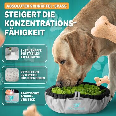 Килимок для собак - найкраща якість, Oxford тканина. Міцний, інтелектуальний килимок-іграшка для собак, що миється та з регульованим розміром для всіх порід.