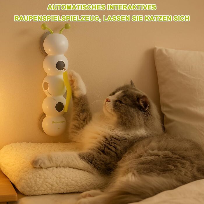 Інтерактивна іграшка для котів Lixstyea - електричний черв'як на присосці, іграшка для самостійних розваг, аксесуари для котів