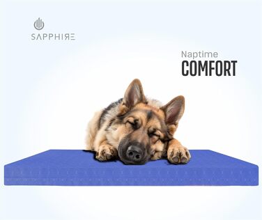 Матрац для собак, вологостійкий, сертифікований FR, міцний, для вулиці, розмір M, 90 x 60 x 5 см, блакитний