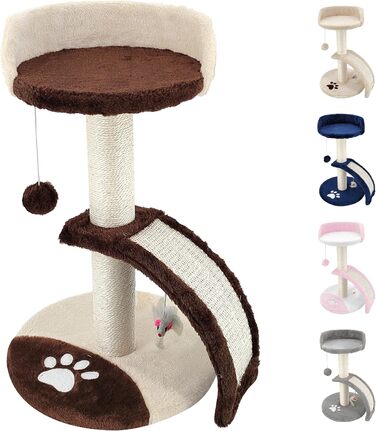 Дерев'яний кігтеточка для котів Beltom® Kratzbaum, 54 см, Коричнево-бежевий
