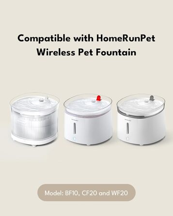 Фільтр для фонтану HomeRunPet, 3 шт., змінний фільтр для поїлки котів і собак, білий