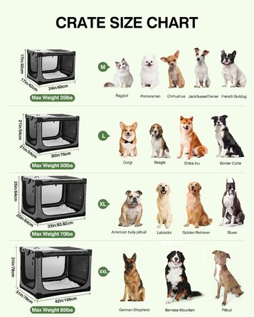 Складана переносна собача будка для середніх та великих собак, 61 см, 4 двері, для подорожей, з міцними сітчастими вікнами