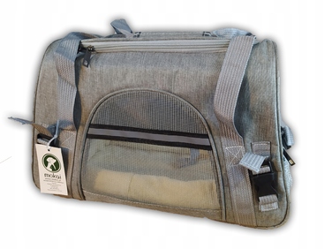Транспортувальна сумка-переноска для котів та собак, сіра, зручна та портативна
