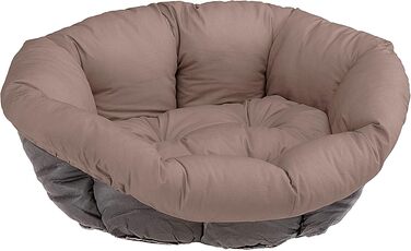 Крісло-лежанка для собак та котів Ferplast SOFA 'CUSHION' - м'яка лежанка з бавовняною подушкою, сірого кольору, 114 x 83 x 37 см