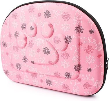 Транспортна переноска для собак та котів, рожева, середнього розміру. Зручна переноска для подорожей на відкритому повітрі. Дихаюча, комфортна переноска для тварин.