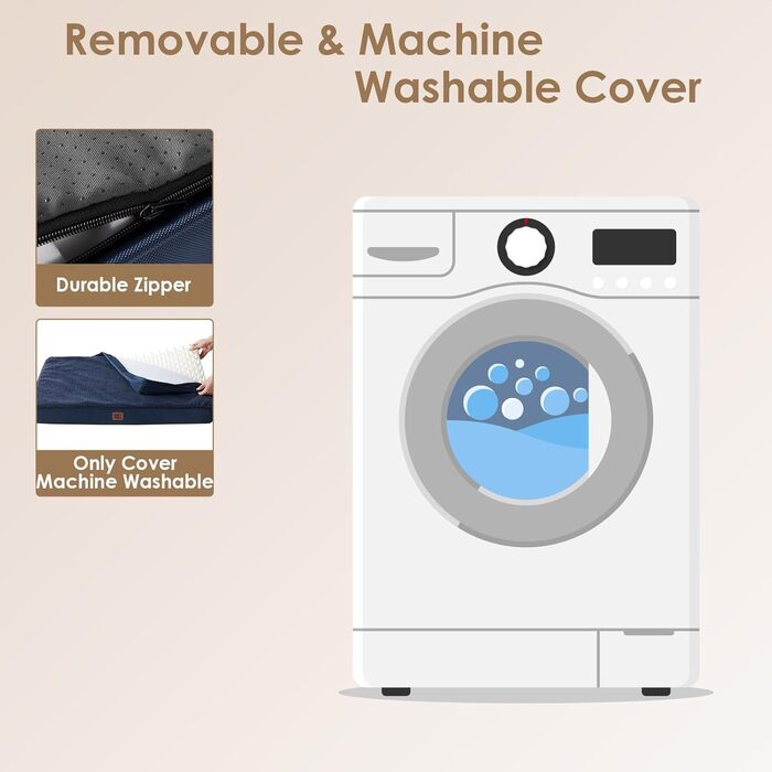 Ортопедичне ліжко для собак середніх порід EHEYCIGA, 89x58x9 см, м'яке, знімний чохол, блакитне