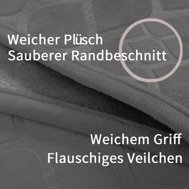 Водонепроникний килимок для собак, килимок для активного відпочинку на вулиці, миючий, для великих собак, плюшевий, ковдра для котів та м'який двосторонній чохол для дивану, сірий+бежевий (світло-сірий + темно-сірий, 152x203 см)