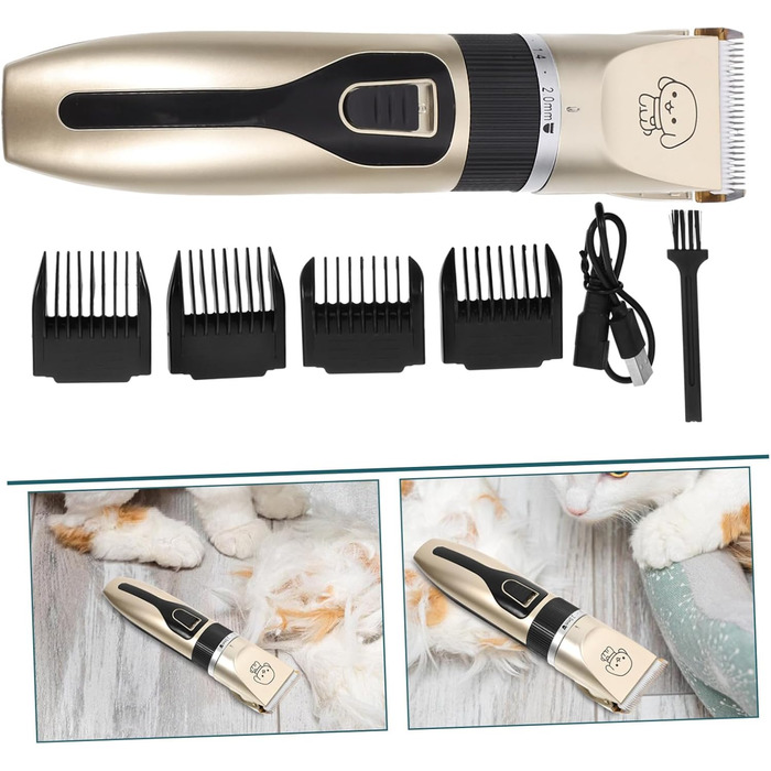 Електрична машинка для грумінгу собак Leiser з титано-керамічним лезом - безпечний тример для вух, лап, обличчя. Низька вібрація, підходить для чутливої шкіри. Акумуляторний.