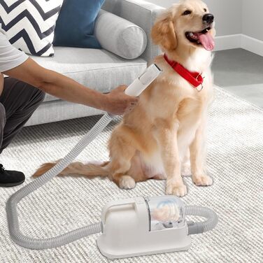 Професійна машинка для стрижки собак з пилососом, набір для догляду за тваринами, 11800Pa, тиха, 3-в-1, видалення шерсті