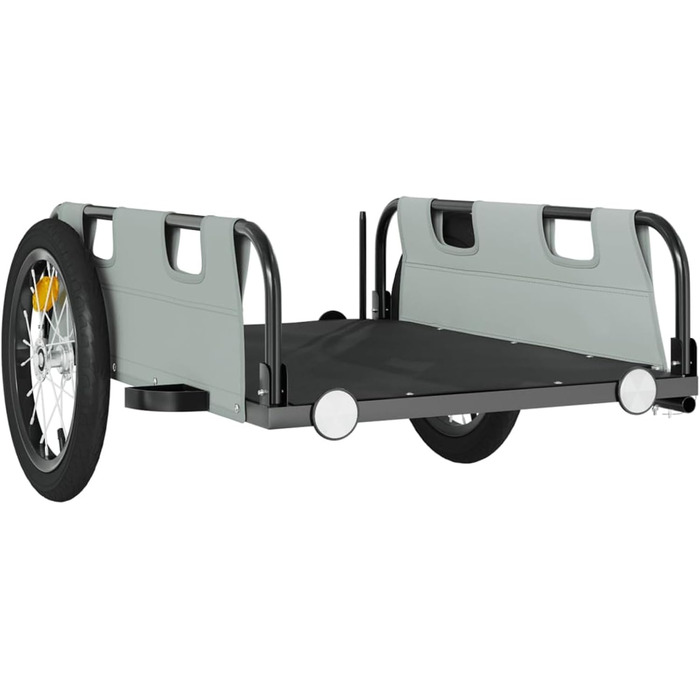 Причіп для велосипеда сірий Oxford, корзина для собак, сталь