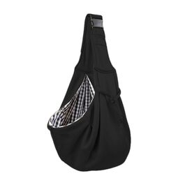 Чорна сумка-переноска для собак на плечі | Зручна переноска для маленьких собак з регульованим ремінцем