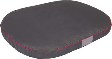 Кругла лежанка для собак, підстилка для собак різних розмірів - міцна, водонепроникна, з м'якою піною, для тварин, для використання на вулиці та прання - 87x68x15 см, сіра L
