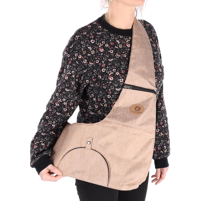 Рюкзак для собак Hunderucksack Kanga Beige, 44x20x20 см, поліестер, з вентиляцією, зручний для прогулянок