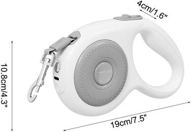 Висувна поводок для собак, 5м, міцний нейлоновий поводок з LED-підсвічуванням, безпечна заплутуванням, висувний поводок для собак маленьких та середніх порід вагою до 50кг