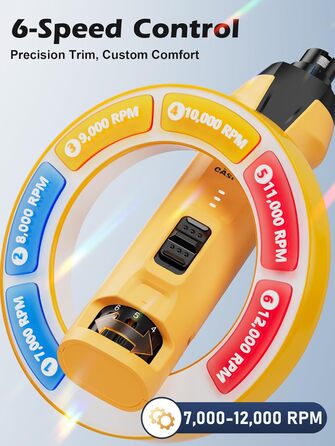 Електричний шліфувальник нігтів для собак Casfuy - 6 ступенів, тиха робота, з LED-підсвіткою та збирачем пилу