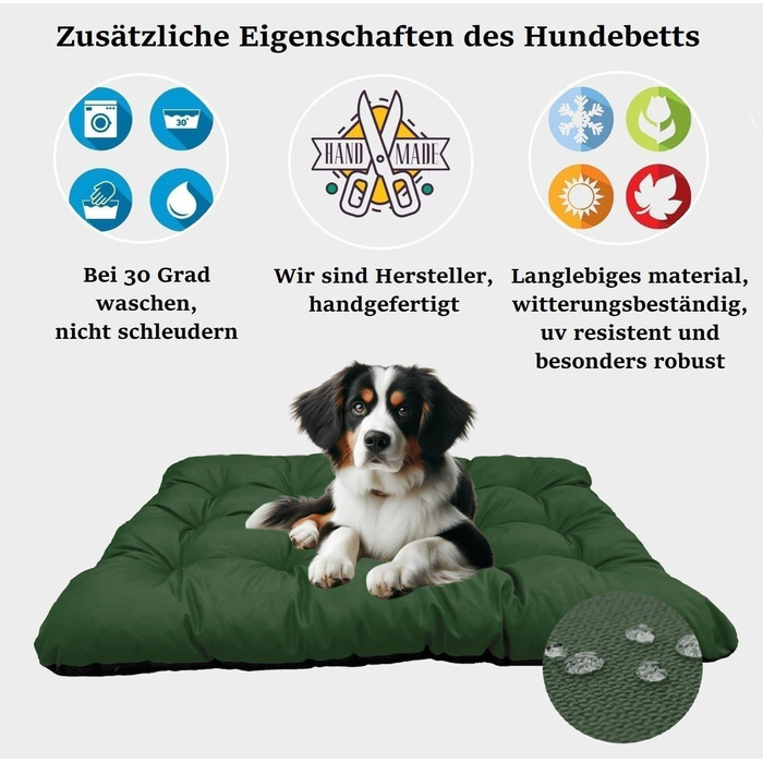 Килимок для собак King Dog: водовідштовхувальний, 80x60 см, 10 см, зелений, M