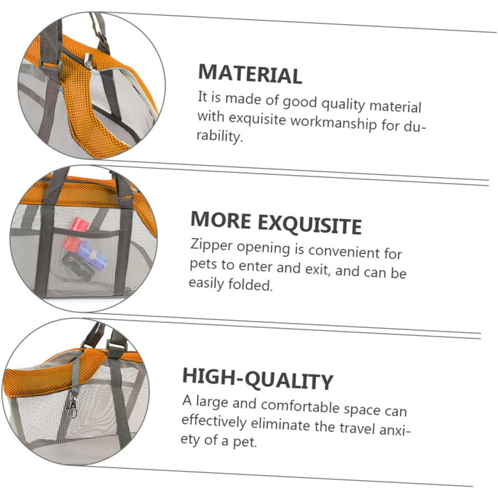SUPVOX Транспортна сумка для собак і котів - велика, дихаюча, з надійним закриттям, міцна та портативна для походів, кемпінгу та подорожей