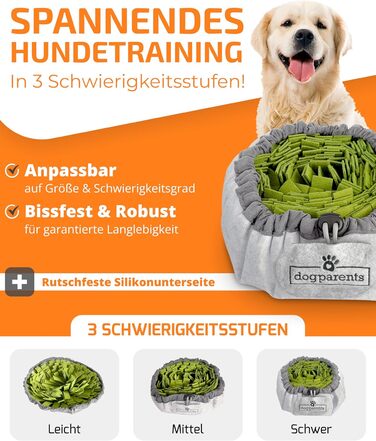 Schnüffelteppich для собак DOGPARENTS® – килимок для пошуку та розваг, міцний, зелений