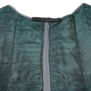 Зимова ковдра для коня 500g, утеплена, м'яка, зручна, для стійла, чорна, зелена, 162 см