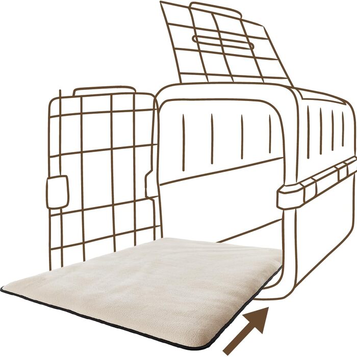 М'яка, миюча собача підстилка Knuffelwuff для переносок Interstate - міцна та екологічна, білий колір, розмір Medium