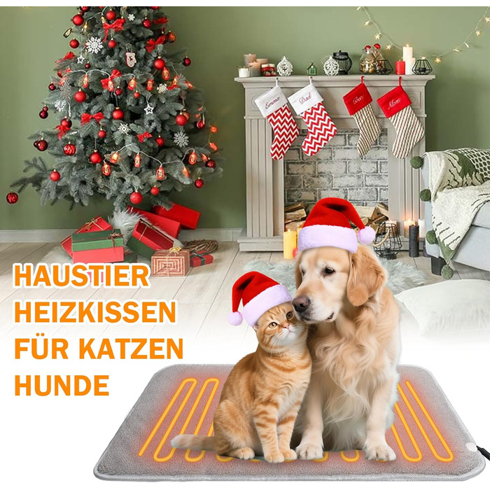 Кішечковий/Собачий нагрівальний килимок TEOV 60x90 см, регулювання температури 20-55°C, таймер, водонепроникний