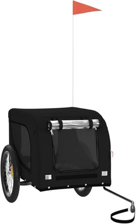 Ферштайнт Причіп для велосипеда, переноска для собак, чорний. Причіп для велосипеда, вантажний причіп, транспортний причіп. Максимальне навантаження 45 кг, матеріал: Оксфордська тканина та метал. Розміри: 136 x 69 x 73.5 см.
