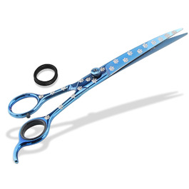 Ножиці для грумінгу собак Profi Fellschere з титановим покриттям, мікрозубчасті, 20,32 см