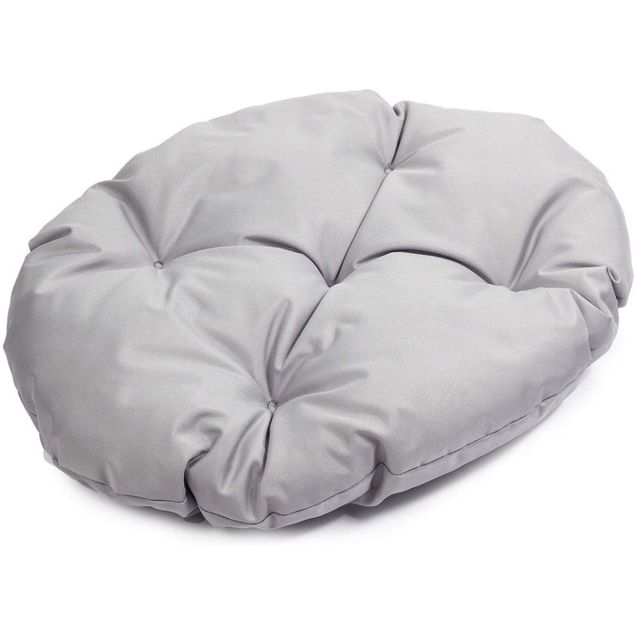 Крісло-ліжко для собак великих порід | Овальне м'яке ліжко для собак | Стійке до подряпин | Клітка-ліжко для собак | Поліестер, можна прати | XL (71x60 см), сірий колір