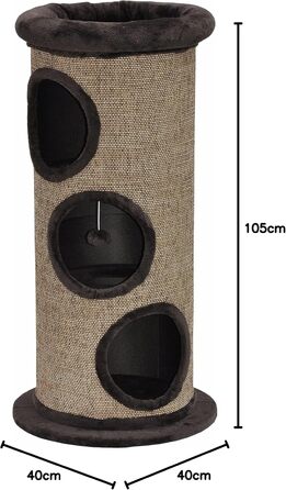 Котячий будиночок-крісло Nanook для великих котів XXL, крізь-будиночок, крізь-будиночок, котячий крізь-будиночок Simba, 105 см, коричневий