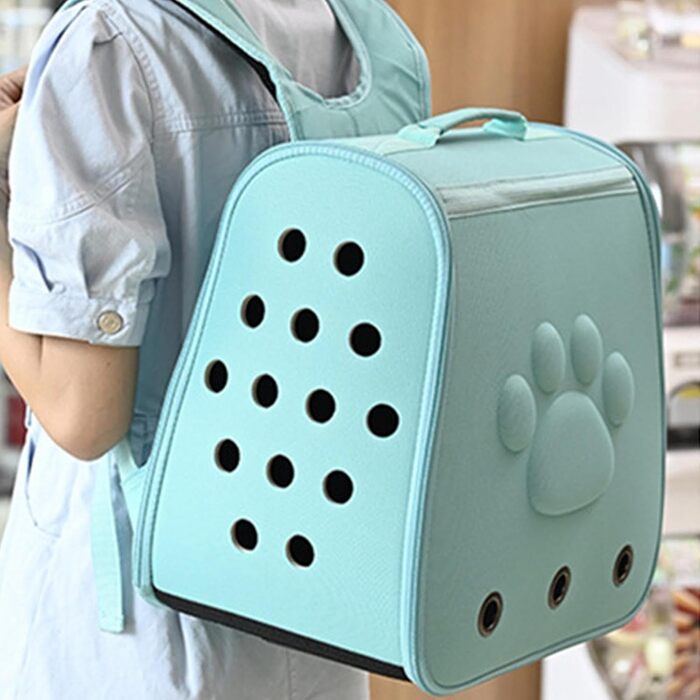 Транспортер для кошенят та цуценят: легка, дихаюча переноска для котів та собак, блакитна