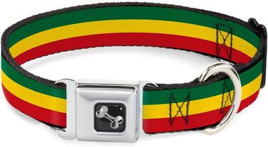 Нашийник для собак Buckle Down Rasta Bone, великий, 38,1–66 см