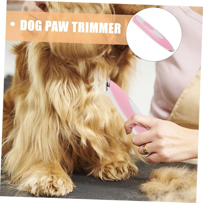 Електричний триммер для собак та котів DOITOOL - 2 шт. Безшумна машинка для грумінгу з підзарядкою, рожева (15.8*3.3 см)