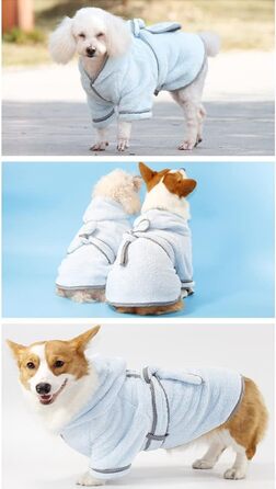 Рушник для собак та котів з мікрофібри, великий (3XL), синій. Швидковисихаючий, супер вбираючий рушник для догляду за домашніми тваринами.