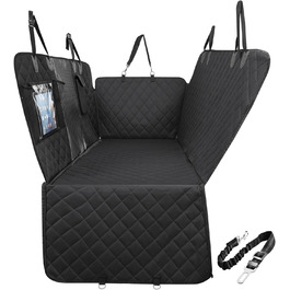 Накидка для собак у машину Gimars, 157x137 см, чорна, водовідштовхувальна, з віконцем