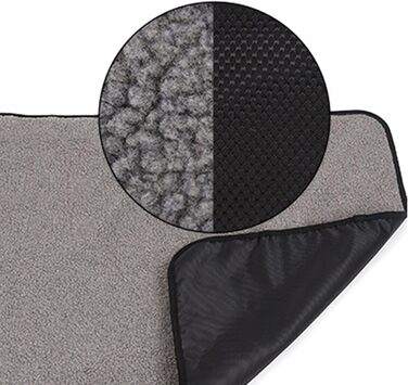 Килимок для собак Yolispa: великий, водонепроникний, для дому та відпочинку (чорний)