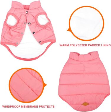 Тепла куртка для собак Meioro: зимовий пуховий жилет для французького бульдога, мопса та інших порід